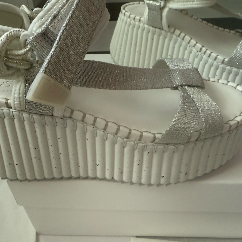 Chloe Silver Western Platform Sandals - Picture 4 of 11